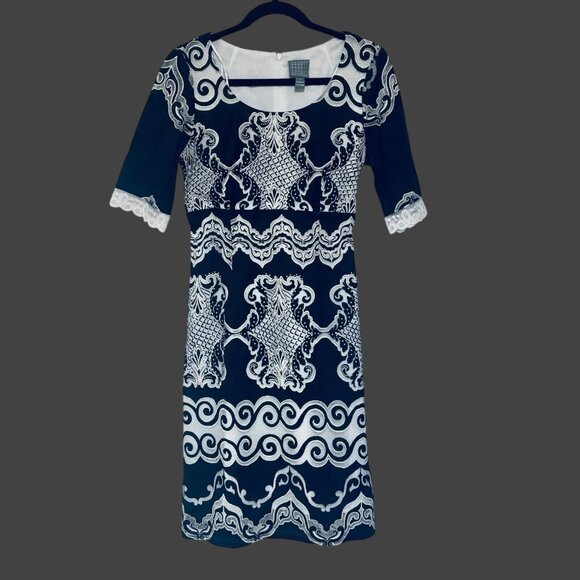 Rabbit Rabbit Rabbit Black & White Vintage Batik Pattern Dress. Size 8. RARE! - Picture 8 of 8